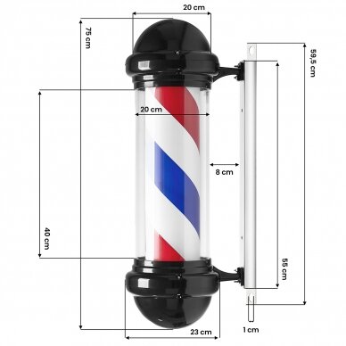 GABBIANO rotating lamp-lamp for BARBER salons BB-02 3