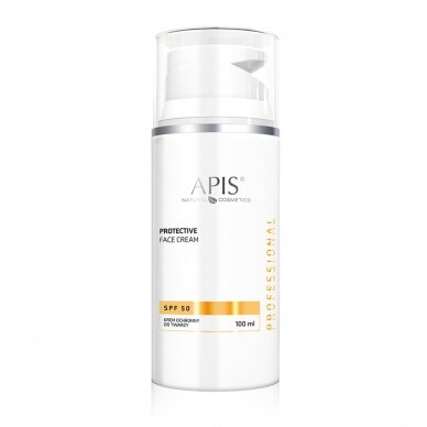 APIS PROFESSIONAL apsauginis veido kremas su argano ir karotino aliejais, vitaminu E su SPF 50, 100 ml