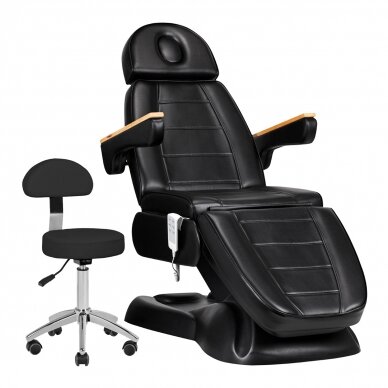 Profesionali kosmetolgonė lova grožio salonams SILLON LUX 273B + meistro kėdutė №304  juodos spalvos