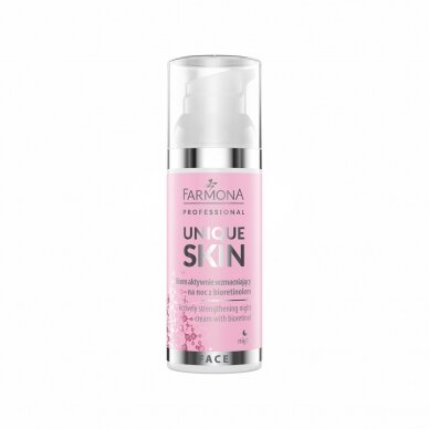 FARMONA UNIQUE SKIN aktyvus stiprinantis naktinis veido kremas su bioretinoliu, 50 ml.