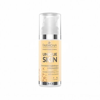 FARMONA UNIQUE SKIN stipriai glotninamasis veido kremas su niacinamidu, 50 ml.