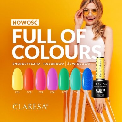 CLARESA ilgalaikis hibridinis nagų lakas FUUL OF COLOURS 2, 5 gr. 2