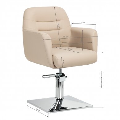 Professional hairdressing chair GABBIANO MONACO, cream color 7