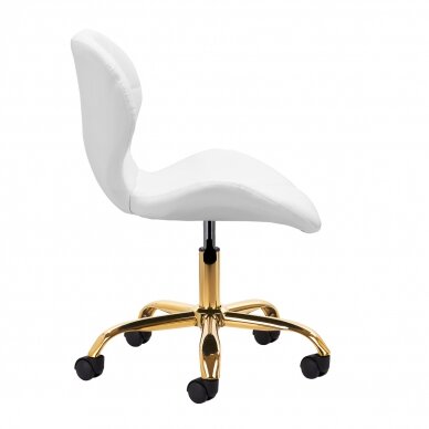 Professional beauty salon chair with wheels QS-06G, white color 2