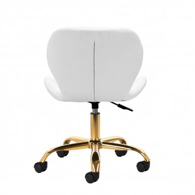 Professional beauty salon chair with wheels QS-06G, white color 3