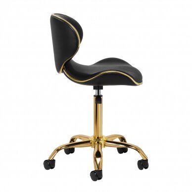 GABBIANO professional craftsman's chair with wheels Q-4599, black and gold 1