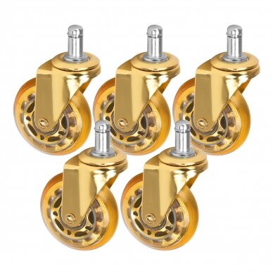 Spare chair casters ROLL SPEED GOLD, 5 pcs.