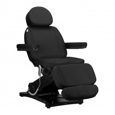 Professional electric cosmetology chair - bed SILLON CLASSIC, 3 motors, black color