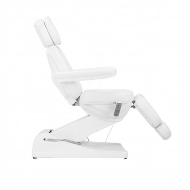 Professional electric recliner-bed for beauticians SILLON LUXURY (3 motors), white color 3