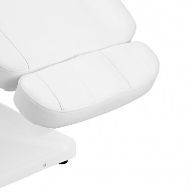 Professional electric recliner-bed for beauticians SILLON LUXURY (3 motors + pedal control), white color 10