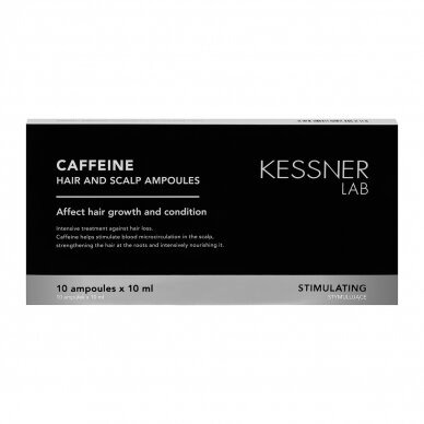 KESSNER LAB hair set: hair brush and ampoules stimulating hair growth with caffeine (10 pcs.) 1