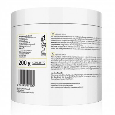 APIS CERAMIDE REPAIR soothing algae mask with ceramides and beta glucan, 200 g 1