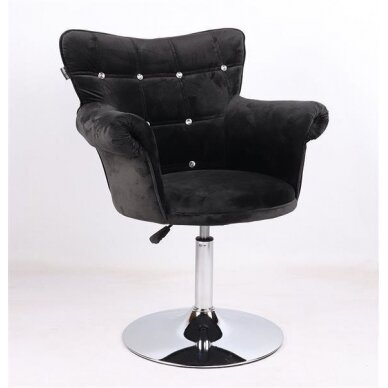 Beauty salons and beauticians stool HC804CN, black velour