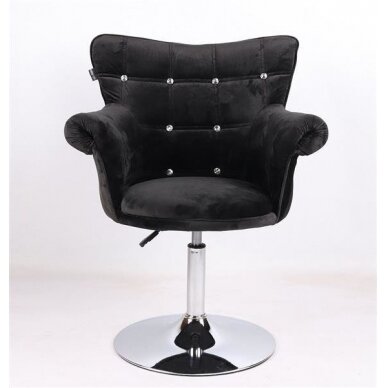 Beauty salon chair with stable base HR804CN, black velvet 1