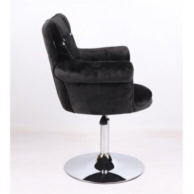 Beauty salons and beauticians stool HC804CN, black velour 2