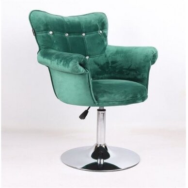 Beauty salons and beauticians stool HC804CN, green velour