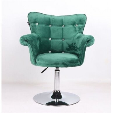 Beauty salons and beauticians stool HC804CN, green velour 1