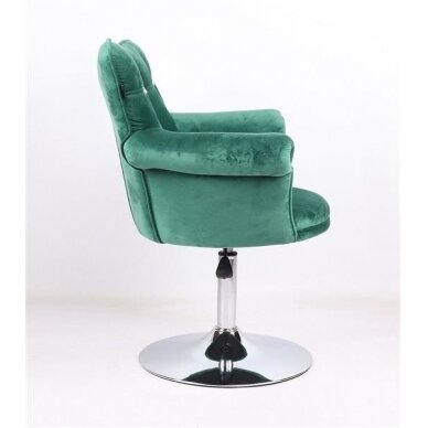 Beauty salons and beauticians stool HC804CN, green velour 2