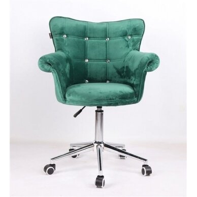 Beauty salons and beauticians stool HC804CK, green velour 1