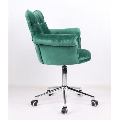 Beauty salons and beauticians stool HC804CK, green velour 2