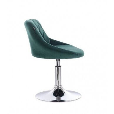 Professional beauty salons and beauticians stool HR1054N, green velor 2