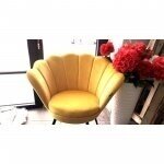 Beauty salon lounge chair REY, yellow velor 10