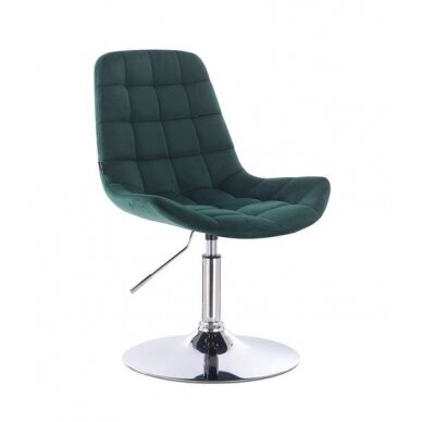 Beauty salons and beauticians stool HR590N, green velor