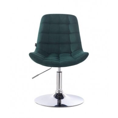 Beauty salons and beauticians stool HR590N, green velor 1