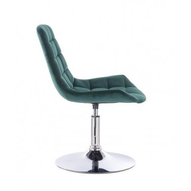 Beauty salons and beauticians stool HR590N, green velor 2