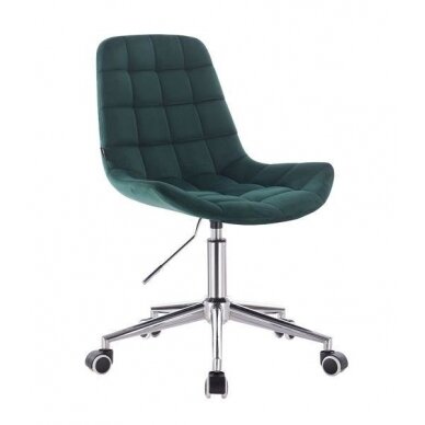 Professional beauty salons and beauticians stool HR590K, green velor