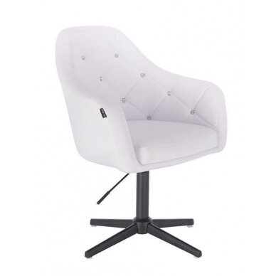 Beauty salons and beauticians stool HR830, white eco-leather