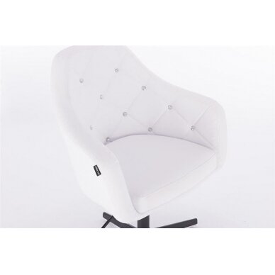 Beauty salons and beauticians stool HR830, white eco-leather 3