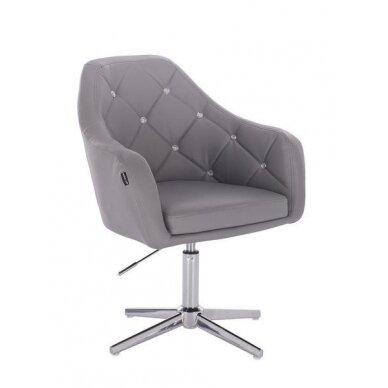 Beauty salons and beauticians stool HR830, gray eco-leather