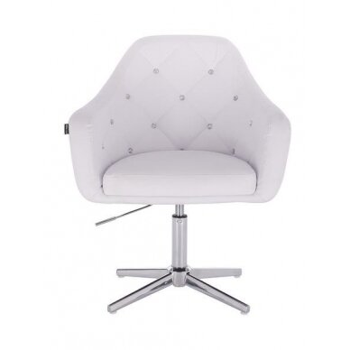 Beauty salons and beauticians stool HR830, white eco-leather 1