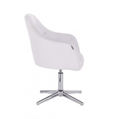 Beauty salons and beauticians stool HR830, white eco-leather 2