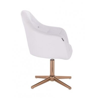 Beauty salons and beauticians stool HR830, white eco-leather 2