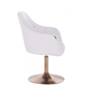 Beauty salons and beauticians stool HR830, white eco-leather 2