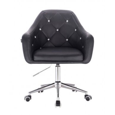 Beauty salons and beauticians stool HR830, black eco-leather 1