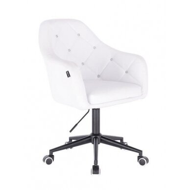 Beauty salons and beauticians stool HR830, white eco-leather