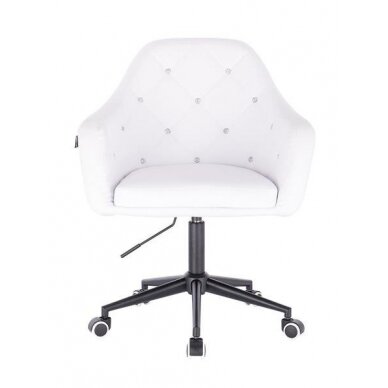 Beauty salons and beauticians stool HR830, white eco-leather 1