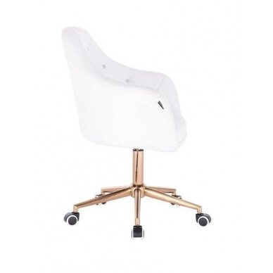 Beauty salons and beauticians stool HR830, white eco-leather 2