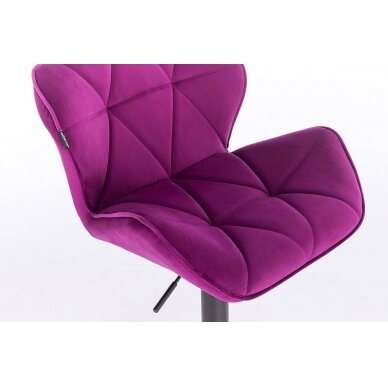 Beauty salons and beauticians stool HR111W fuchsia velour 1