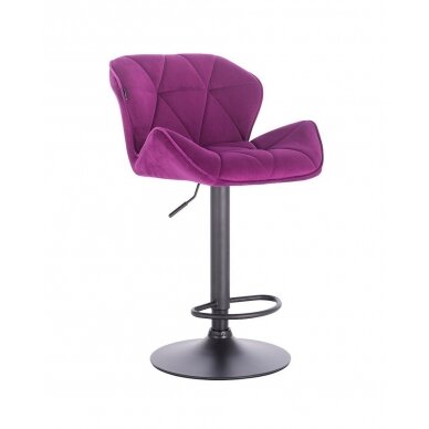 Beauty salons and beauticians stool HR111W fuchsia velour 2