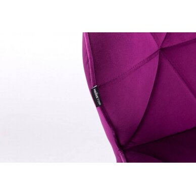 Beauty salons and beauticians stool HR111W fuchsia velour 4