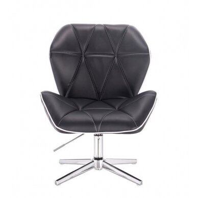 Master chair with stable base HR212CROSS, black eco leather 1