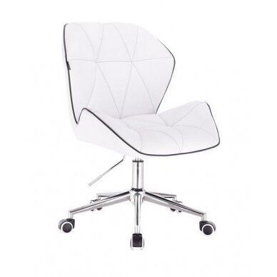 Professional eco leather master chair with wheels HR212K, white