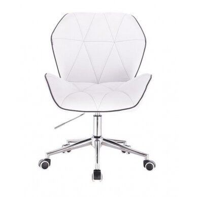 Professional eco leather master chair with wheels HR212K, white 1