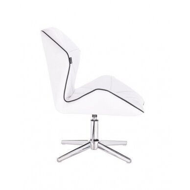 Master chair with stable base HR212CROSS, white eco leather 1