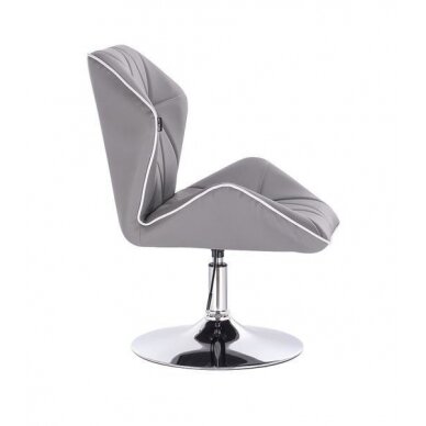 Professional eco-leather chair with a stable base HR212, gray color 2