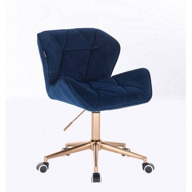 Beauty salons and beauticians stool HR111K, blue velour